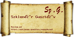 Szklenár Gusztáv névjegykártya
