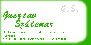 gusztav szklenar business card